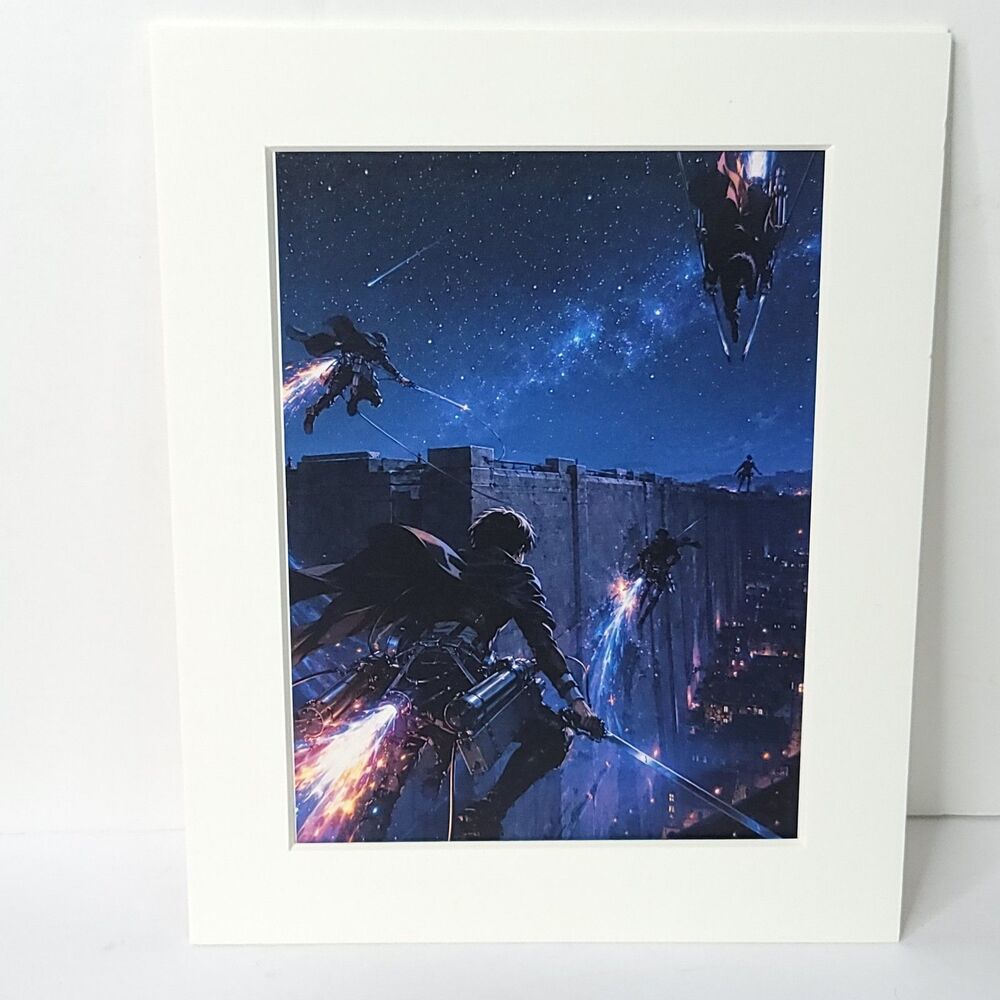 Levi On Gear Attack On Titan Still Shot Card Anime Wall Art Oversized Board A4